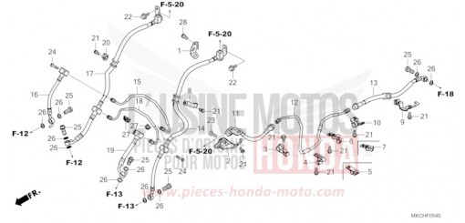 FLEXIBLE DE FREIN/TUYAU DE FREIN GL1800M de 2021